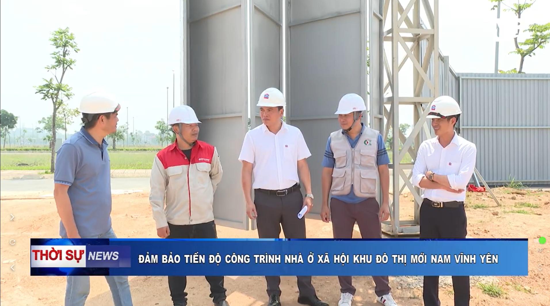 Chủ đầu tư DIC trả lời phóng viên đài truyền hình Vĩnh Phúc rằng sẽ đảm bảo tiến độ dự án
